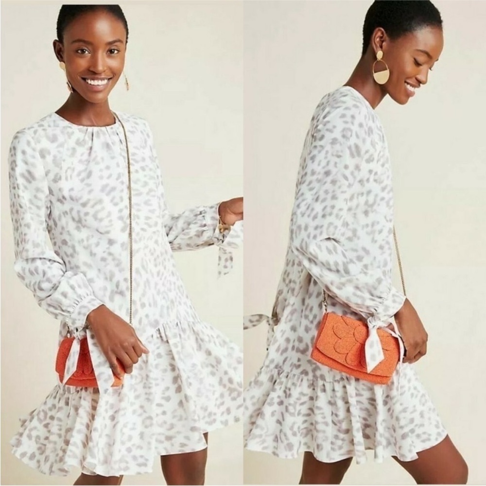 Anthropologie Mare Mare Felix Leopard Tunic Mini Dress